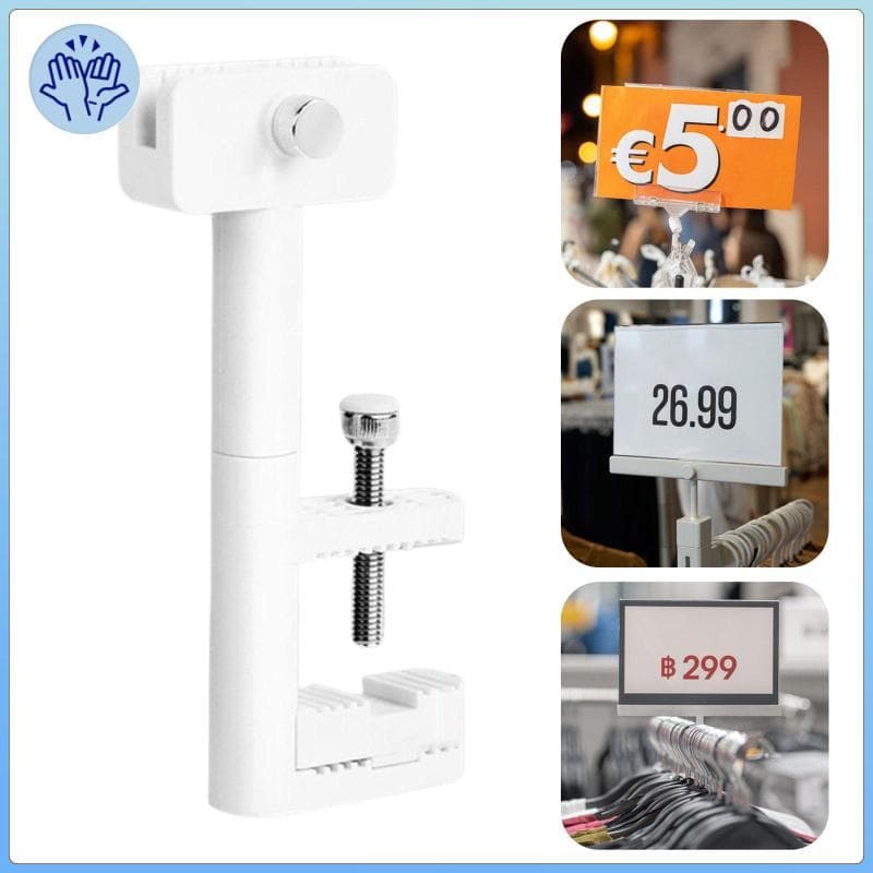 [Wishshopezxh] Suporte De Sinais De Rack De Roupas De Loja , Clipe De Exibição De Etiqueta De Preços Multifuncional Resi