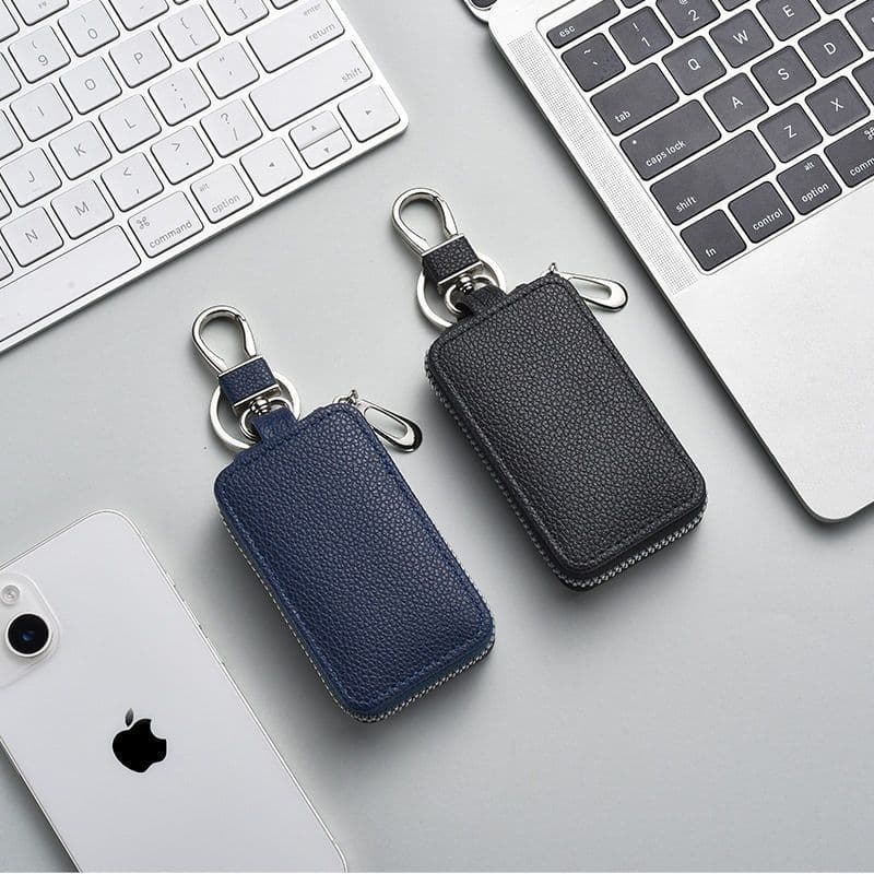Textura Universal chave de couro genuíno caso chave das mulheres dos homens carro High-End atacado saco zíper pronto est