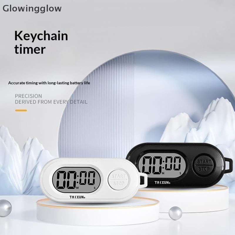GLW Cronômetro Esportes Parar Temporizador Chaveiro Com Tela LCD Tamanho Poeta Ornamento Contagem Regressiva Digital Clo