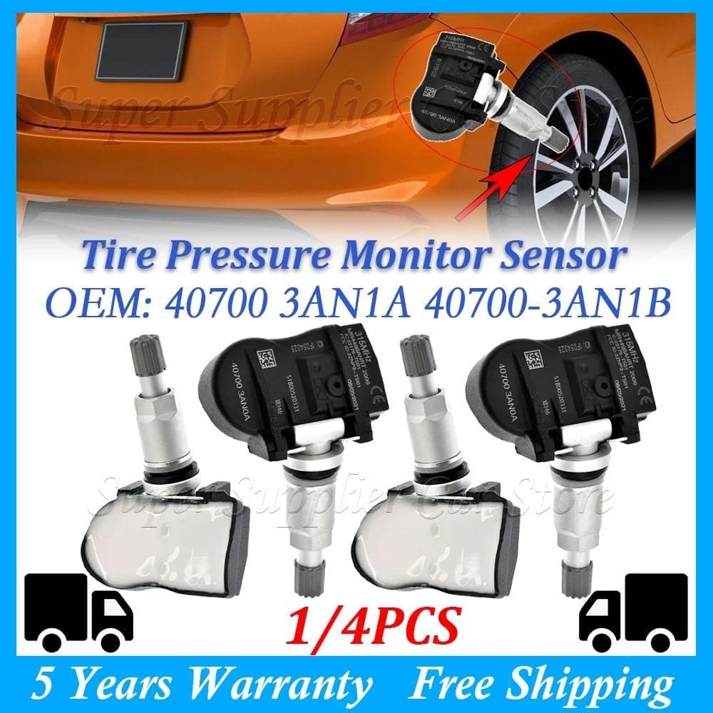 Sensores Do Sistema De Monitoramento De Pressão Dos Pneus 1/4PCS TPMS 407003AN1B 407003AN1A Para Nissan Sentra 2013-2019