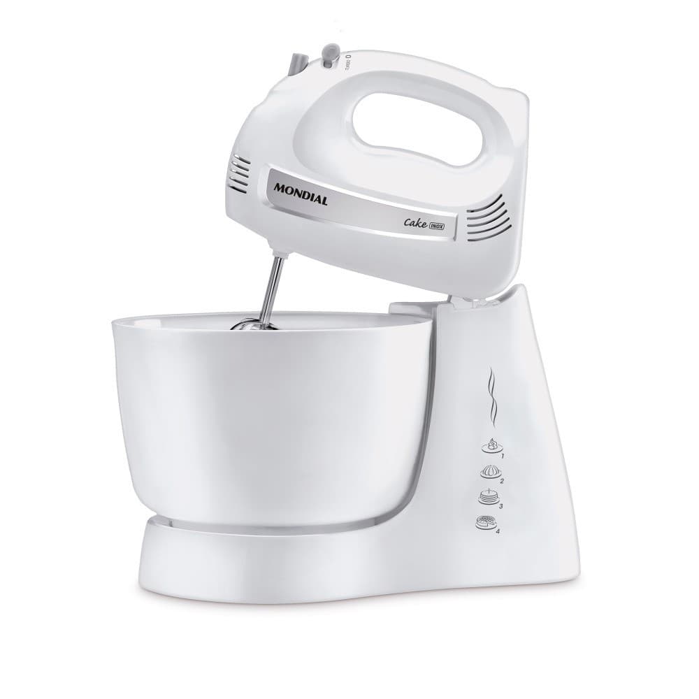 Batedeira 500 watts 4 velocidades branca Cake - B-50-W - Mondial