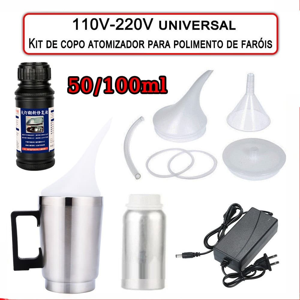 Kit De Remodelação De Forro De Farol , Polímero De Revitalização E Copo De Polimento A Vapor