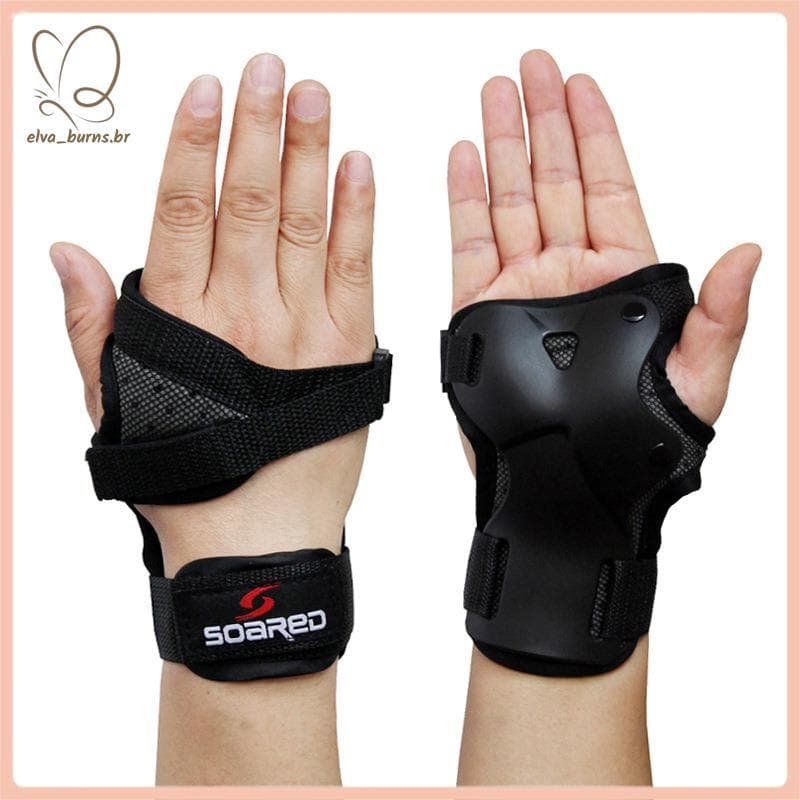 [elva_burns.br] Suporte De Pulso Para Esqui Armoso Proteção As Mãos De Palmas Protetor De Patinação Snowboard