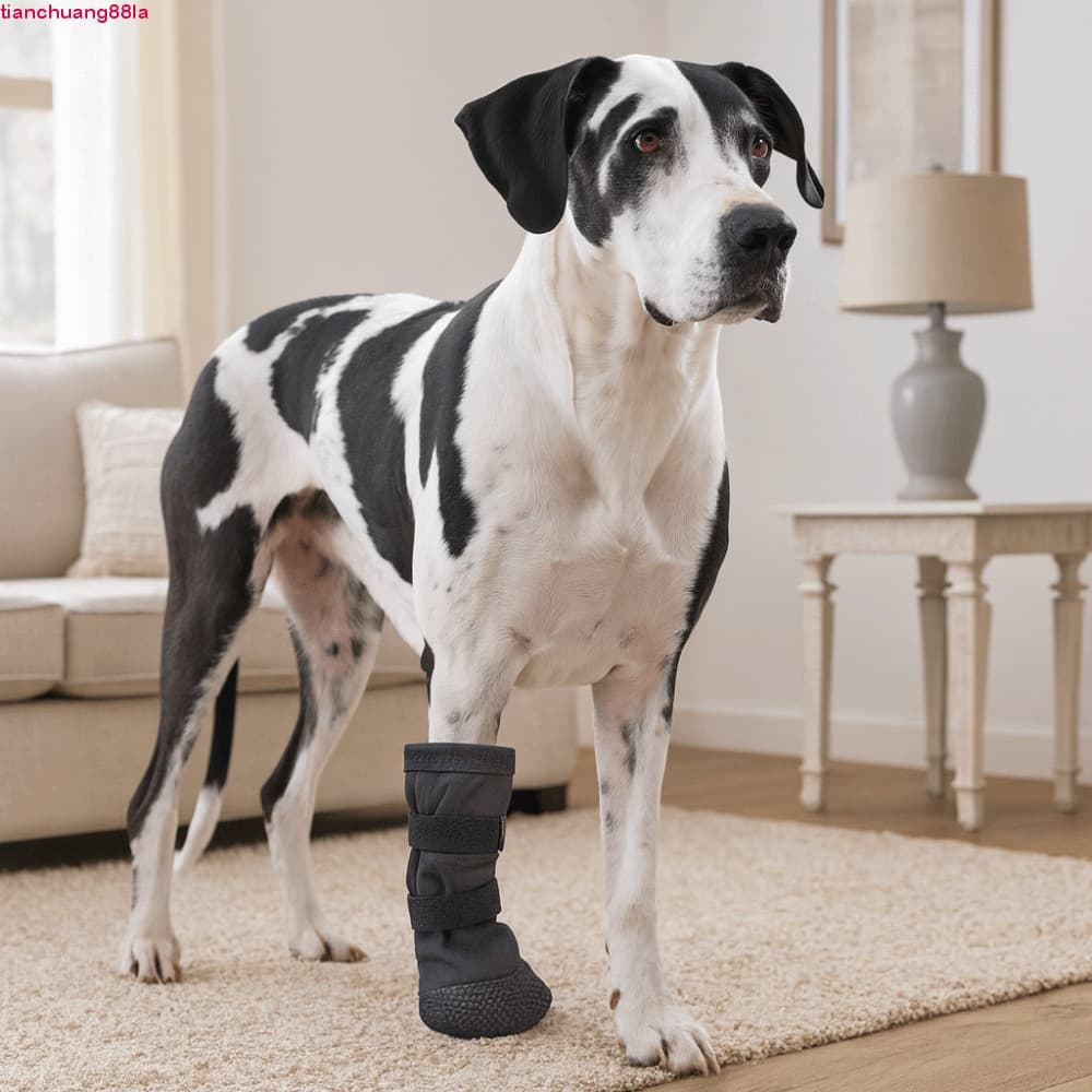 Capa Protetora Para Patas De Cachorro TIANCHUANG , Bota De Recuperação De Feridas À Prova D'água Ajustável , Anti-Lamber