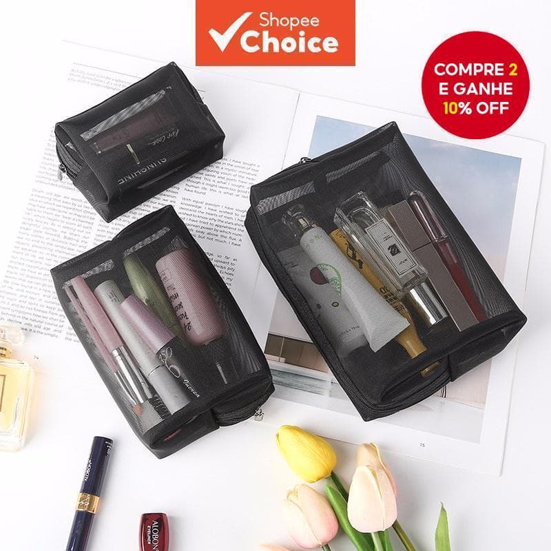 Bolsa Cosmética De Viagem Multifuncional , Organizadora De Produtos De Higiene Pessoal Em PVC À Prova D'água 3 1