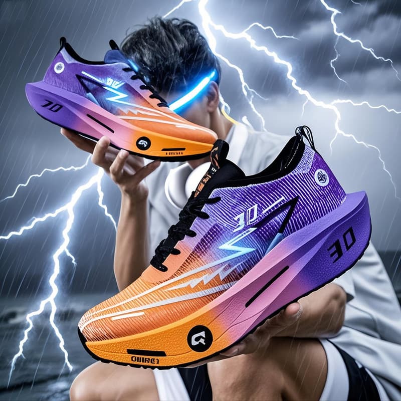 Sapatos esportivos de placa de carbono novos Sapatos de treino leves e respiráveis