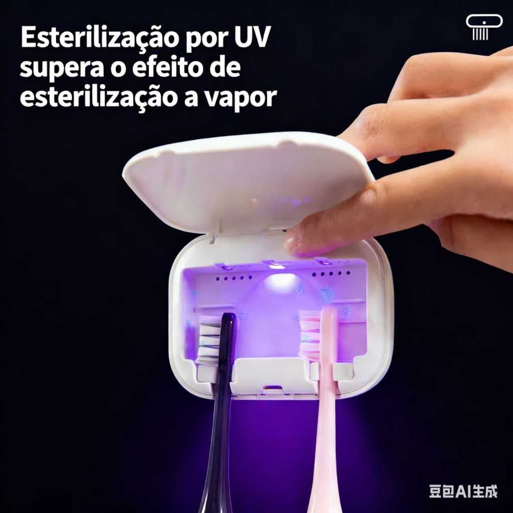 Mini Estojo Portátil Para Desinfecção De Escova De Dentes UV Caixa De Cabeça Secagem Esterilizador USB Recarregável