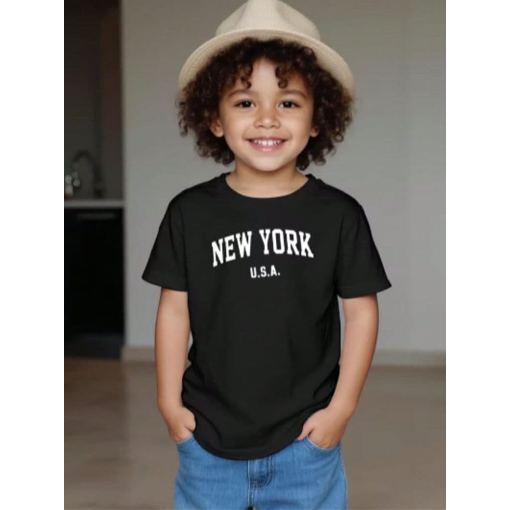 Camiseta Infantil Menino Menina New York 100% Algodão Grafica