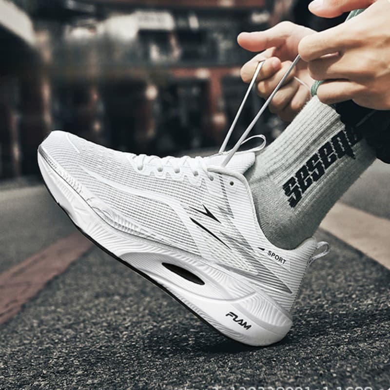 Tênis De Corrida Profissional Para , Placa De Carbono , Malha Respirável , Absorção De Choque , Tamanhos 35-45