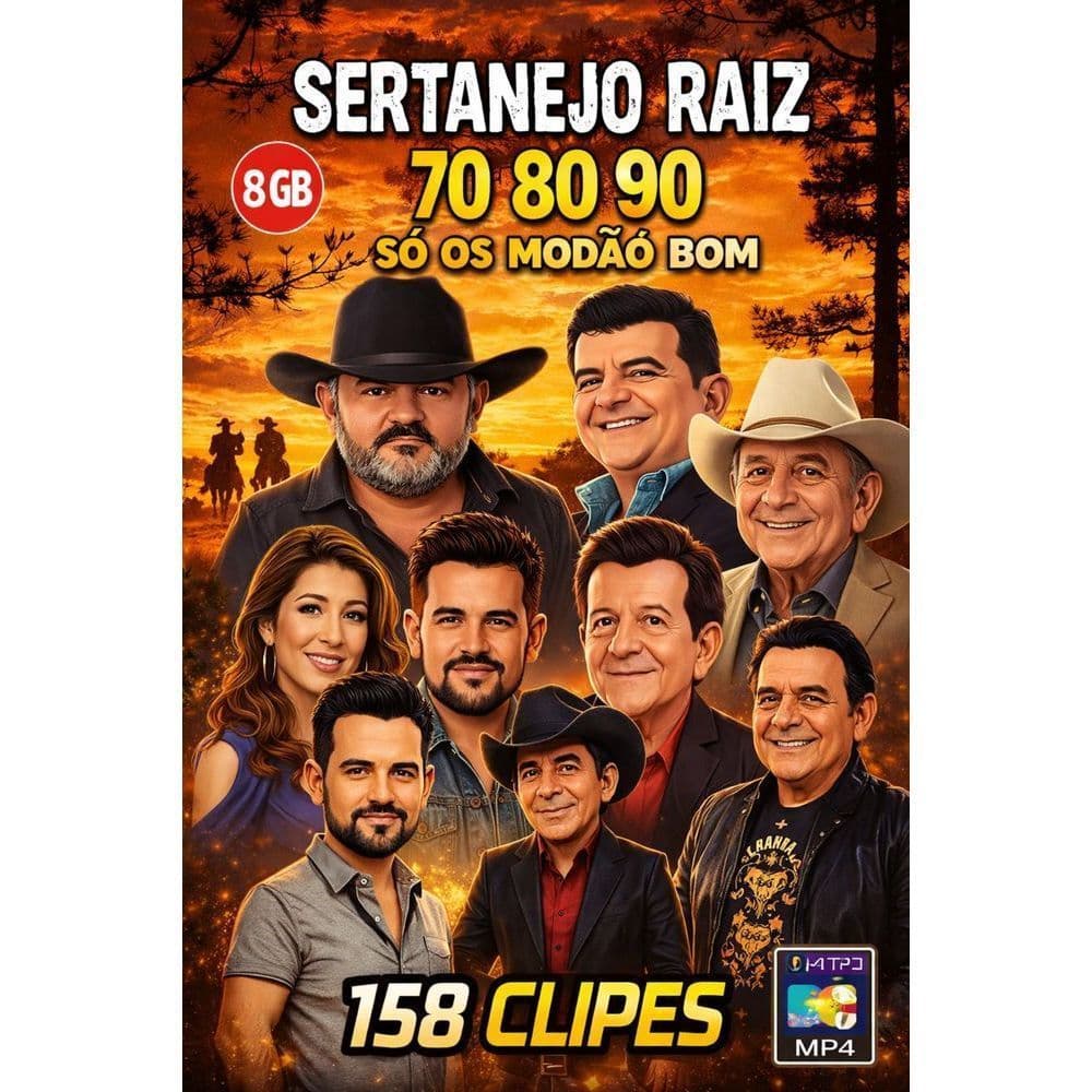 Pen Drive 8 GIGAS PARA SOM DE CARRO, MULTIMIDIAS, TV E CAIXA DE SOM SERTANEJO MODA DE VIOLA