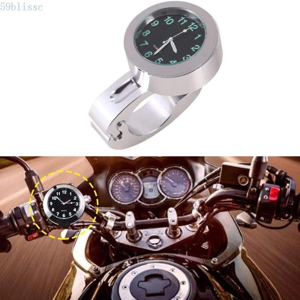Relógio De Quartzo Para Motocicleta BLISSC , Montagem No Guiador À Prova D'água De 22-25 mm Luminoso Com Caixa De Alumín