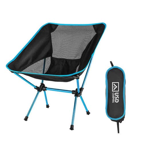 Cadeira Portátil Dobrável Camping Oxford 600d Ultraleve Usd C/ Bolsa De Transporte Cor - Azul