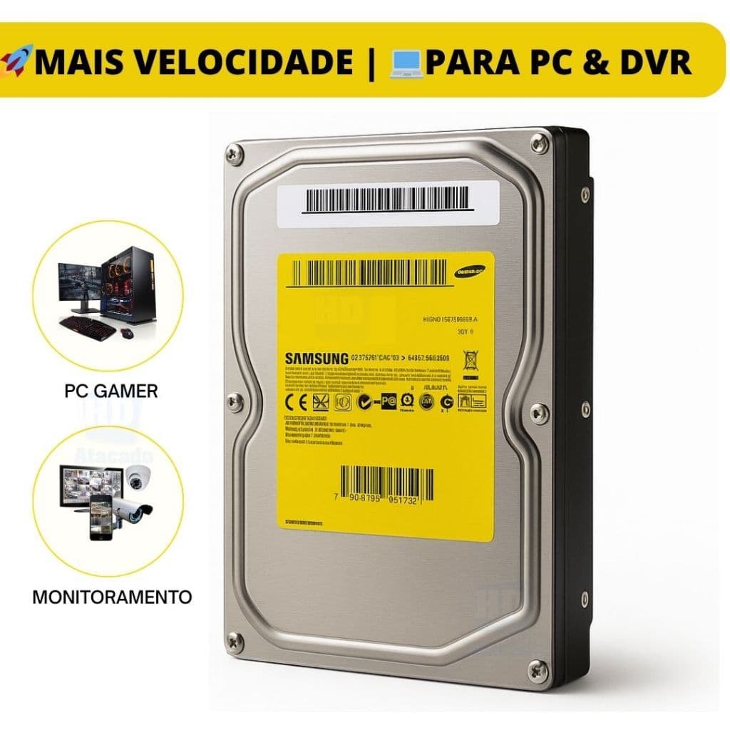HD 500GB SATA de DESK|PC|DVR 3.5" - ENVIO IMEDIATO - Pronto para Usar com NF e Garantia