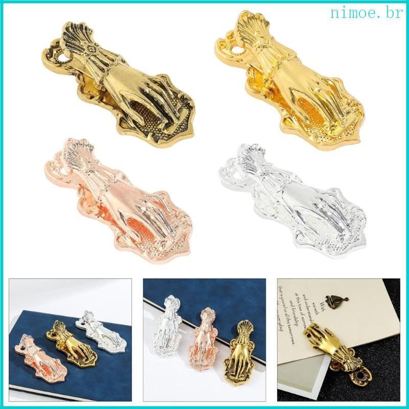 Nim Clipe Metal, Clipes Livro Formato Mão Para, Suportes Página Retrô Pastas