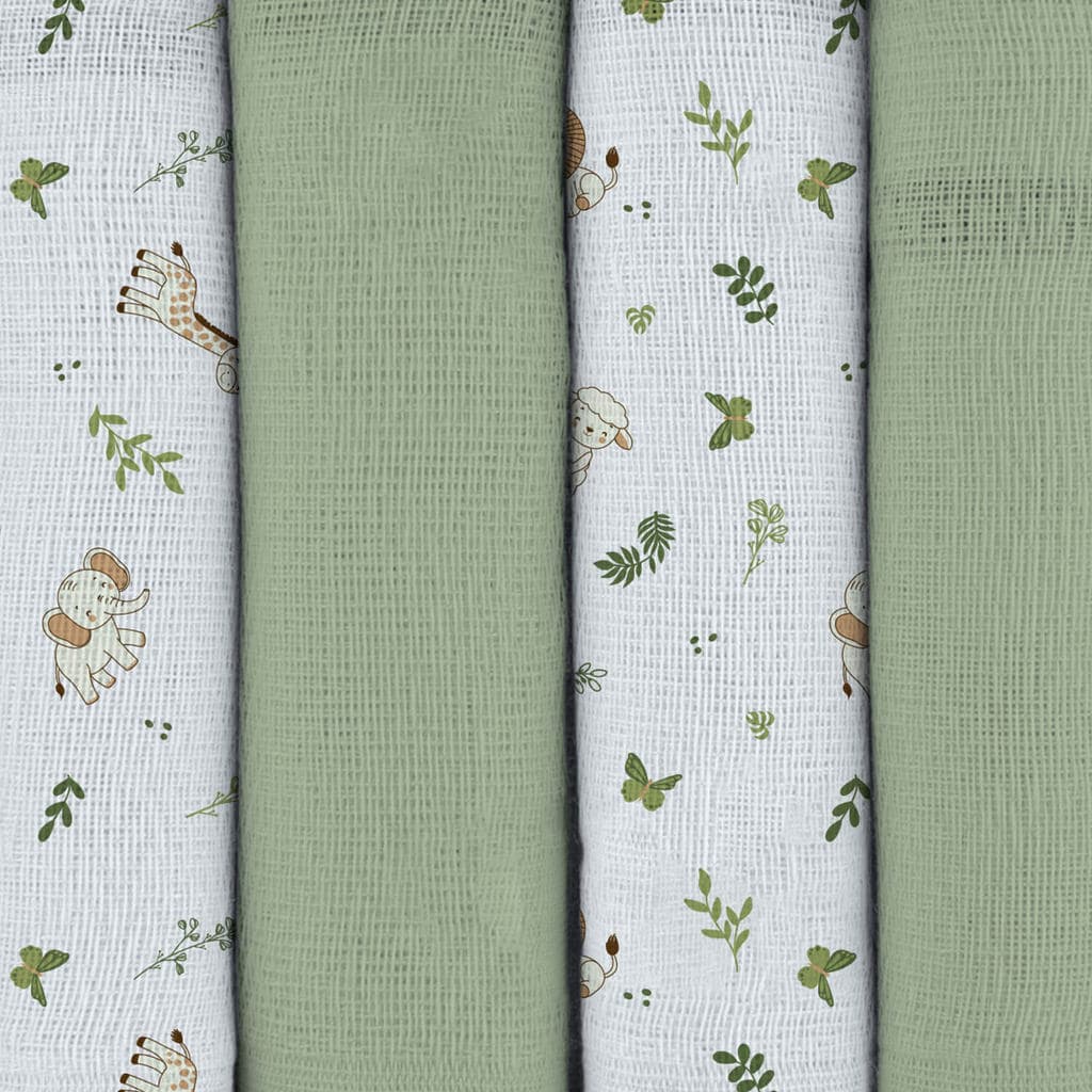 Pano De Boca Luxo Estampado / Tinto Com Overlock Nos 4 Lados 34cm x 34cm