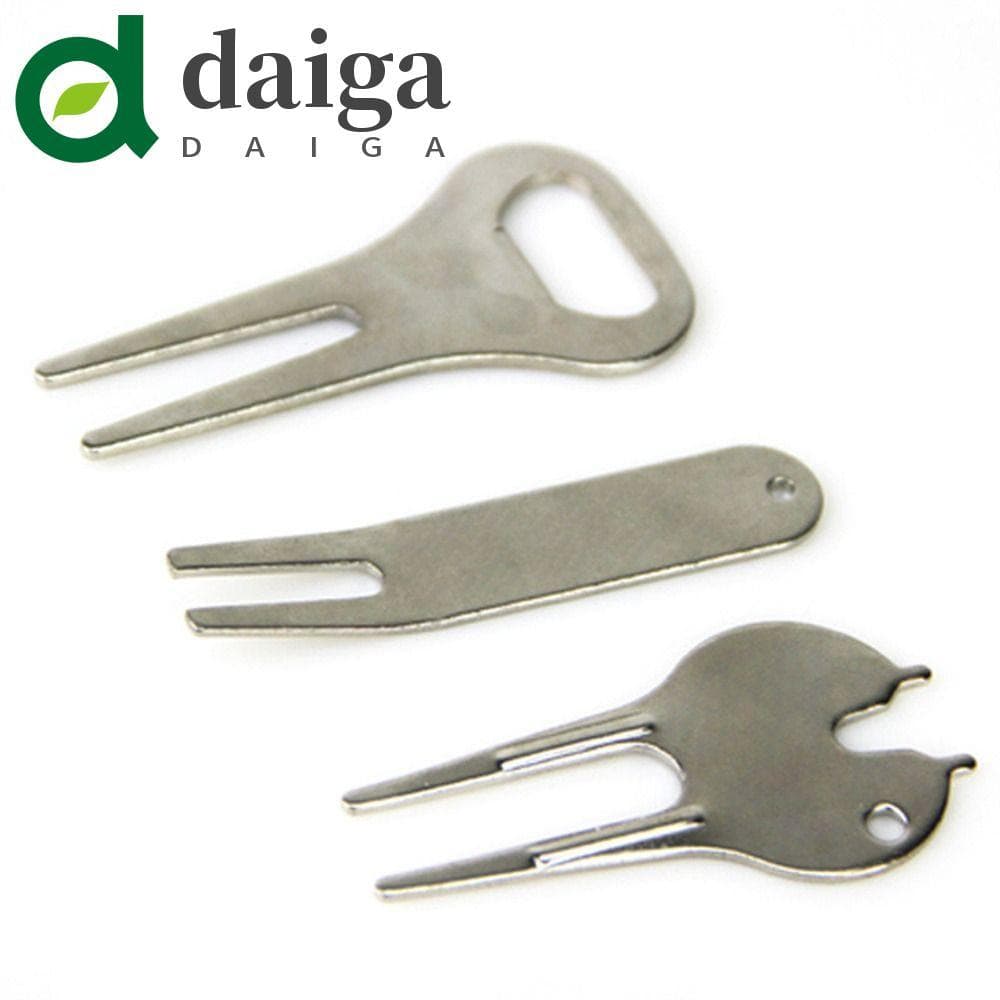 Ferramenta De Reparo De Divot DAIGA , Com Correntes De Contas , Ranhura Limpa , Forquilha De Golfe , Garfo , Verde