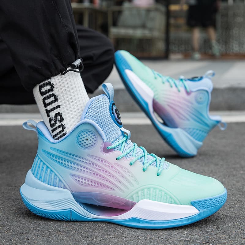 KT8 tênis de basquete masculino luminoso lâmina afiada 2 profissional tênis de combate real crianças estudante esportes 