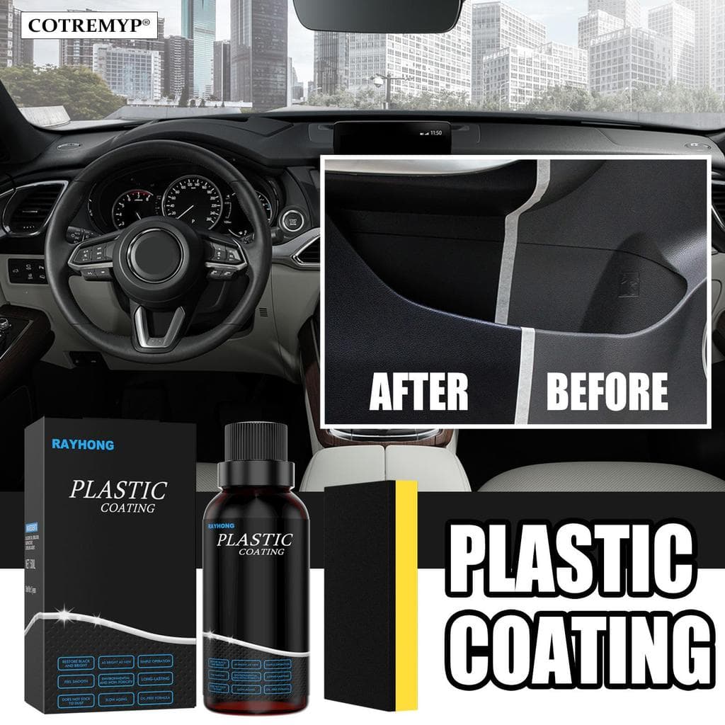 Restaurador De Limpeza De Painel De Carro 50ml-Revestimento De Cera De Acabamento De Plástico Para Interior De Automóvei