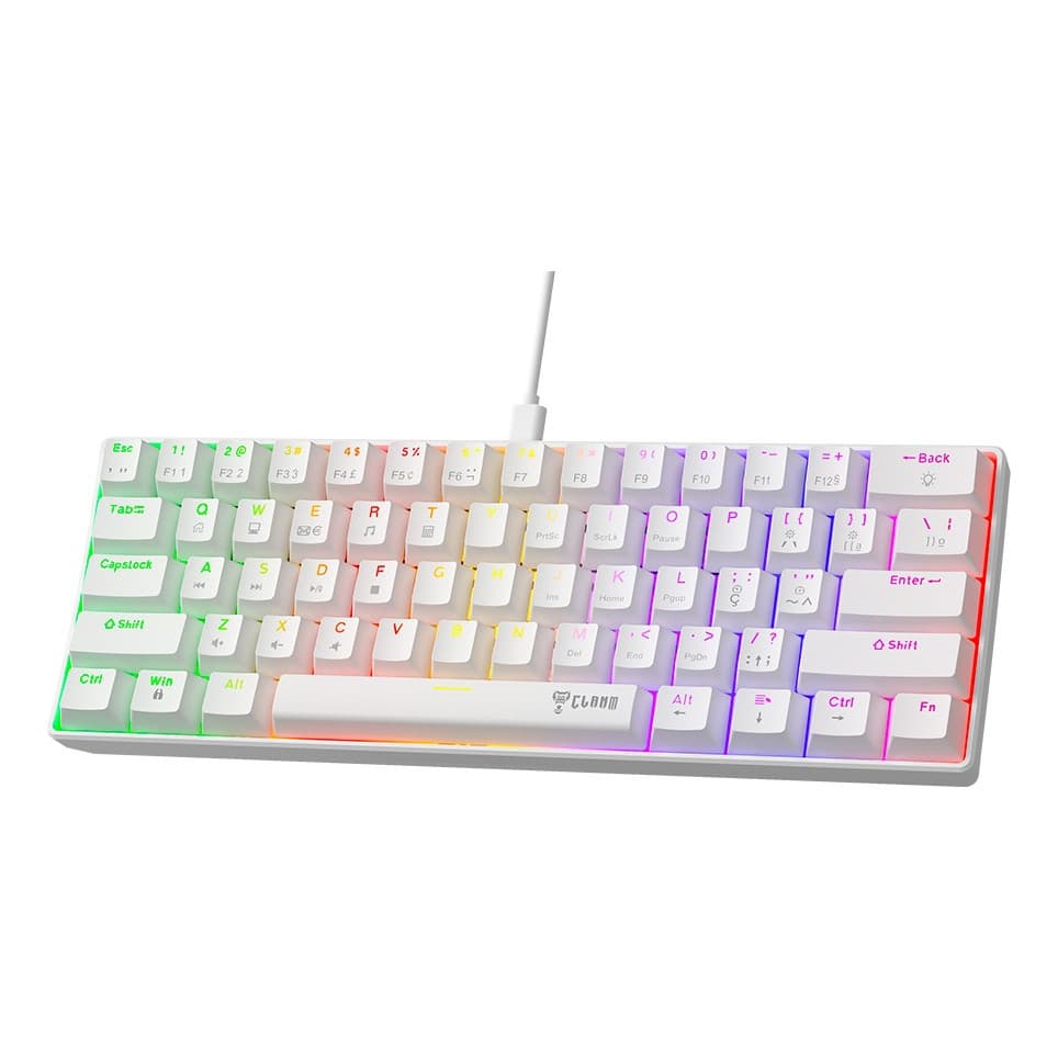Teclado Mecânico Gamer 60% Snow Walker V2  Branco