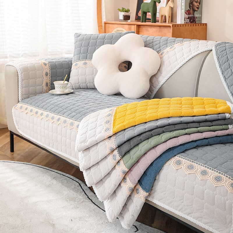 2026 Novo Estilo Almofada de Sofá Quatro Estações Universal Antiderrapante Moderno Simples Grosso Almofada de Pelúcia Ca