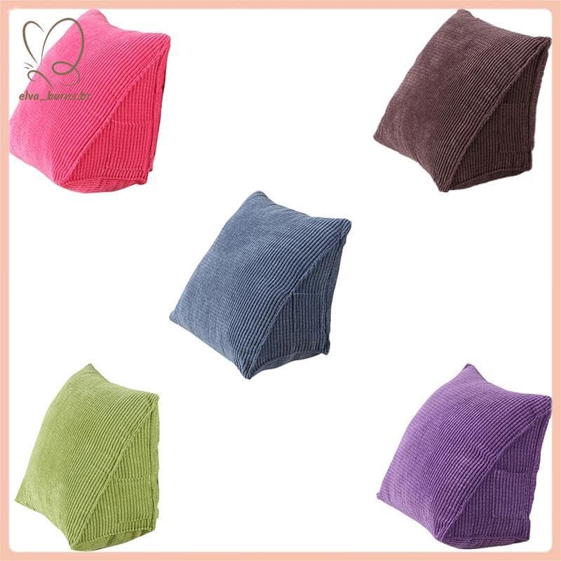 [elva_burns.br] Almofada De Encosto De Leitura Cunha Costas Lombar Cama Cadeira De Escritório Descanso Travesseiro De Ap