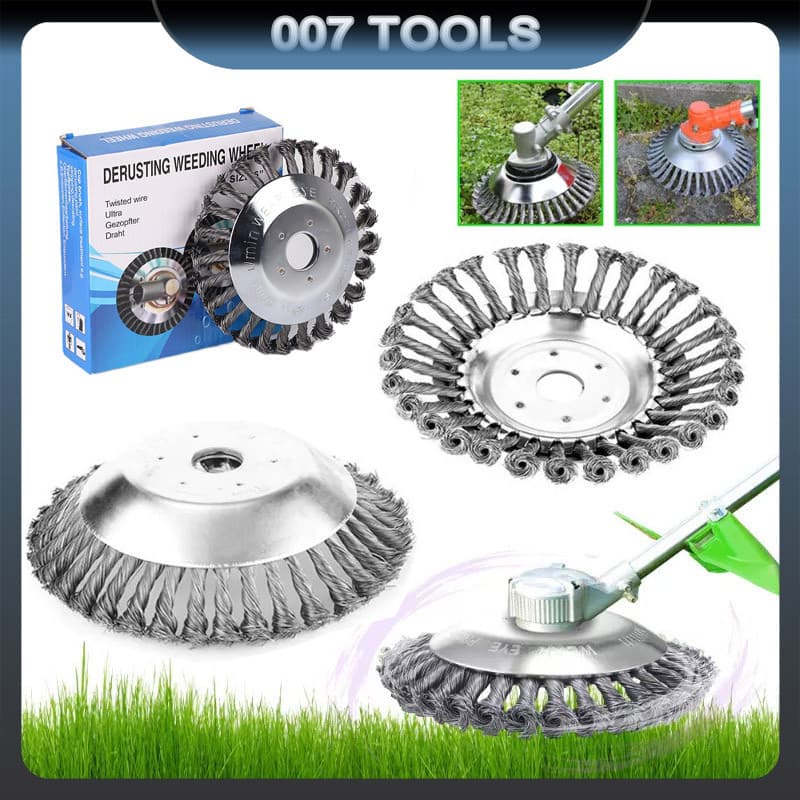 Escova De Aço Cortador De Grama Rotativo Roda De Arame Cortador De Grama Profissional Universal