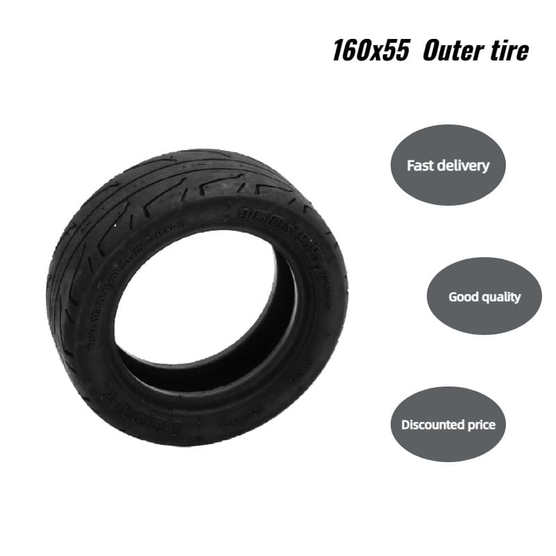 Pneu Externo 160x55 Adequado Para Skatistas Elétricos Empurrando Carrinhos Com Pneus De Borracha Grossa