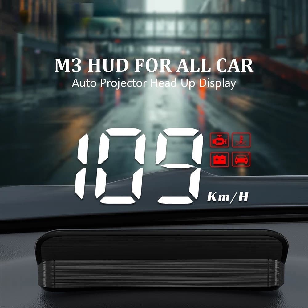 M3 Auto HUD OBD2 Display Head Up Projeção no Para-brisa do Carro Projetor de Velocidade Alarme Acessórios Eletrônicos JY