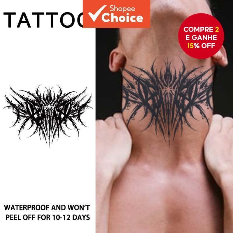 Tatuagens Temporárias De Ervas Góticas À Prova D'água Arte Corporal Realista Falsa De Longa Duração