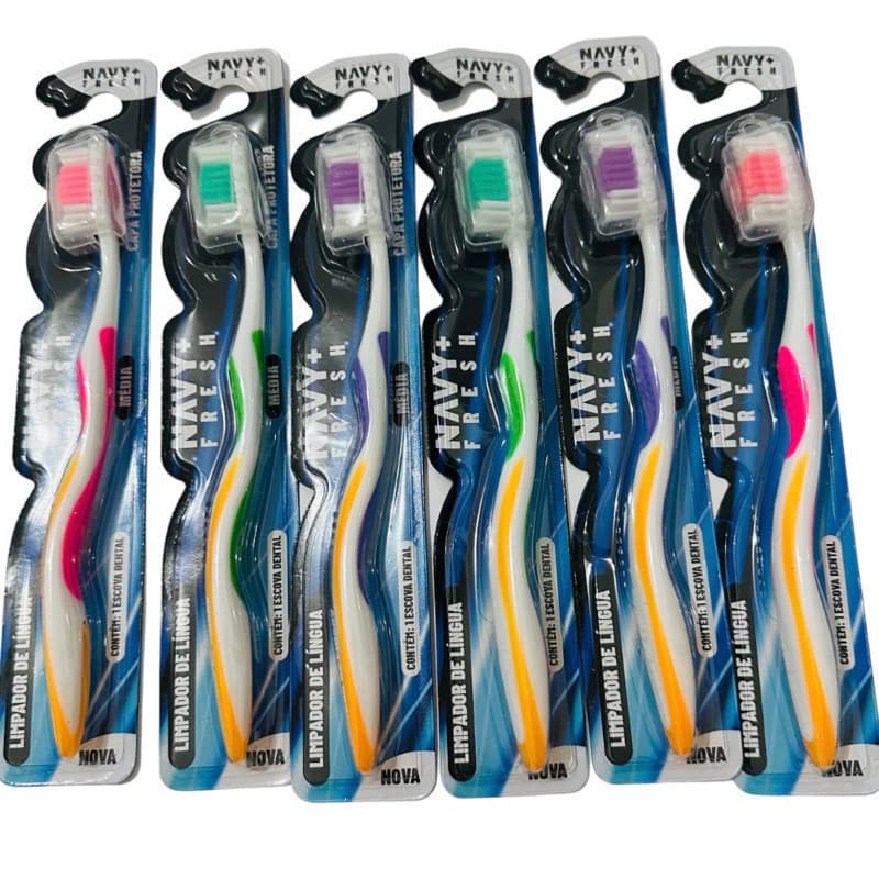 Kit 12 Escova De Dente Média