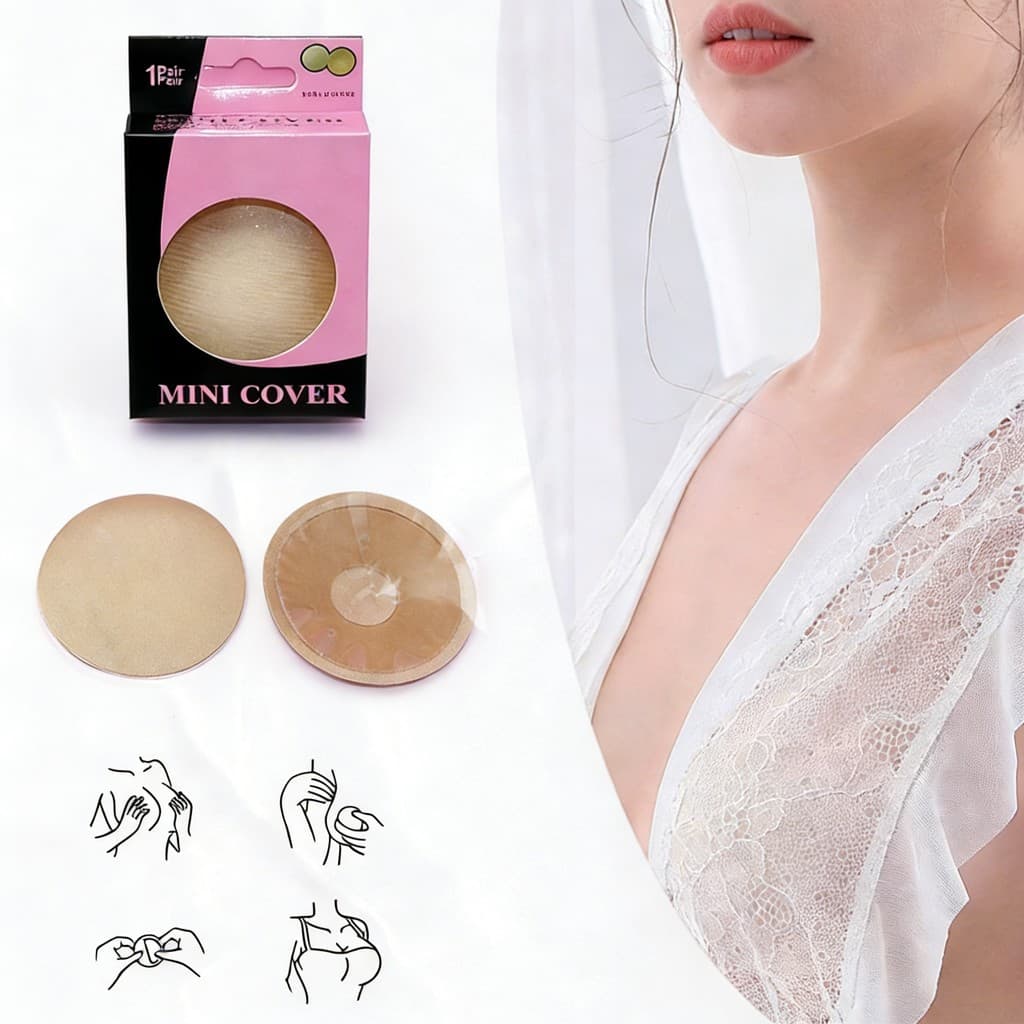 Sutiã Adesivo Feminino Silicone Invisível para Seios Reutilizável e Lavável Protetor de Seio Adesivo e Tapa Seio Adesivo
