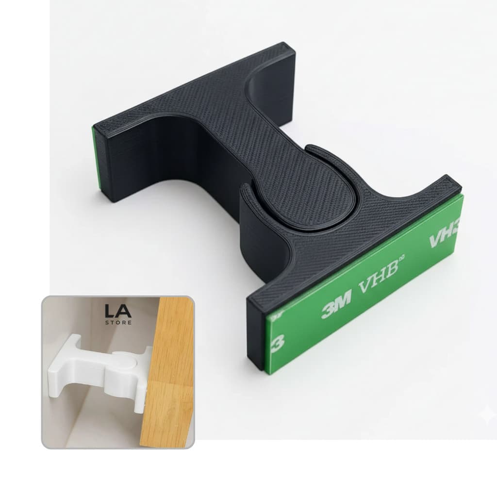 Trava Porta Adesiva Anti Batida Sem Furo Porta Vidro Madeira