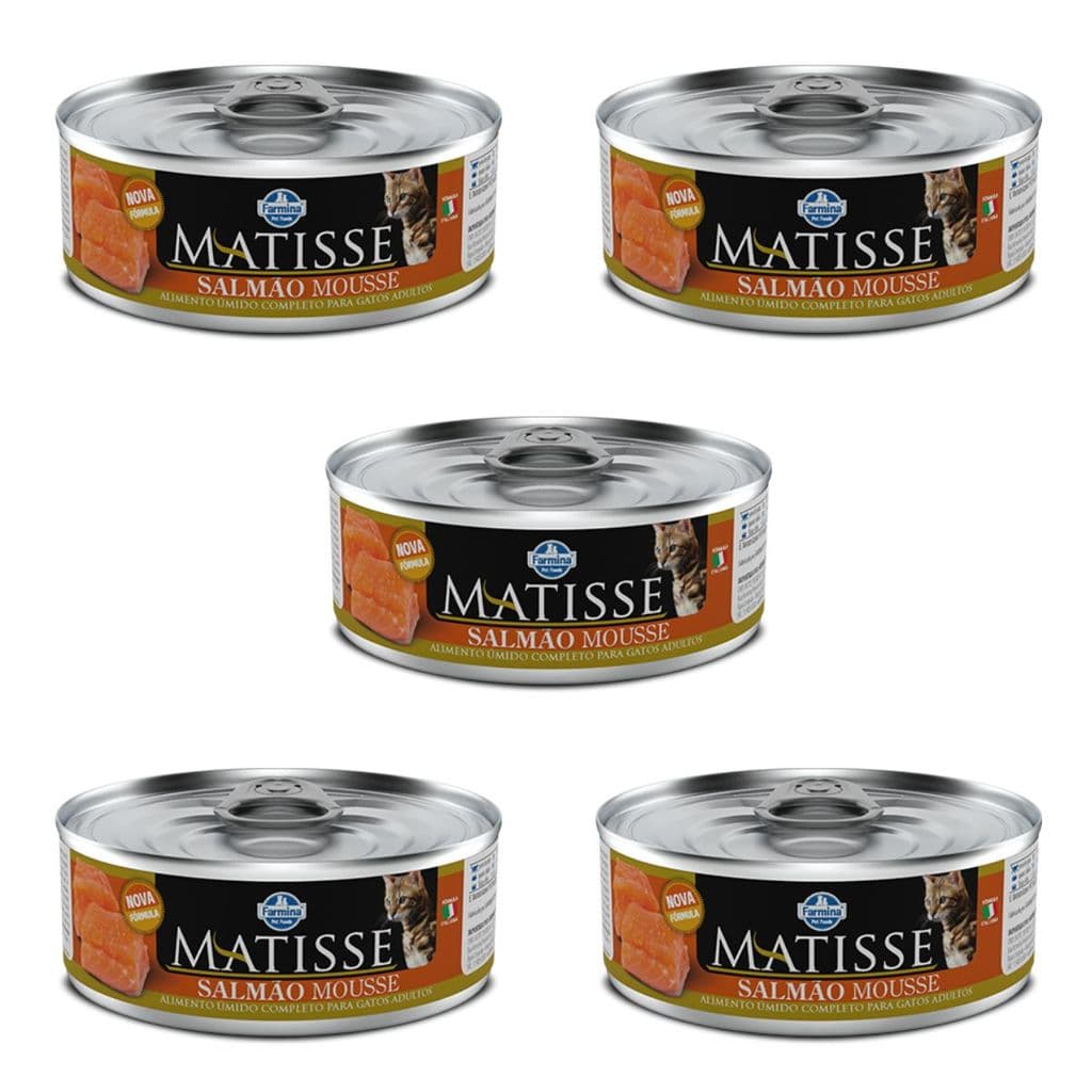Kit 5x Matisse Cat Wet Mousse Salmão 85g