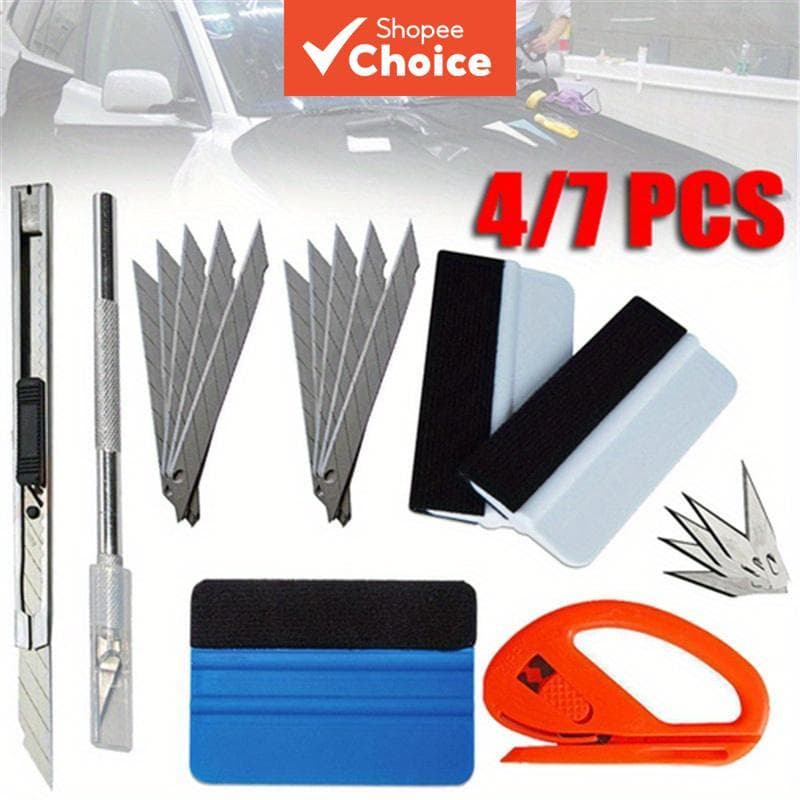 Kit De Ferramentas De Embrulho De Filme De Vinil Para Carro , Rodo , Raspador , Cortador , Ferramenta De Instalação