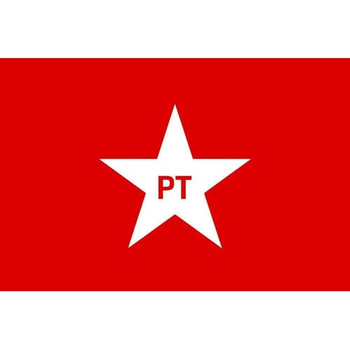 Bandeira Partido Dos Trabalhadores Pt Lula 1,50m X 90