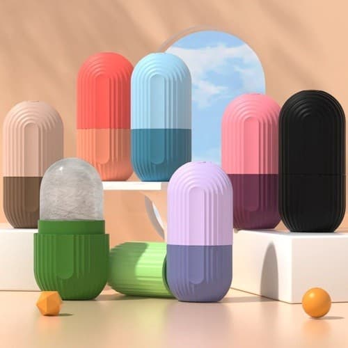 Rolo Facial Para Gelo Anti Inchaço Silicone Cuidados Faciais Rosto Gelo Pronta Entrega