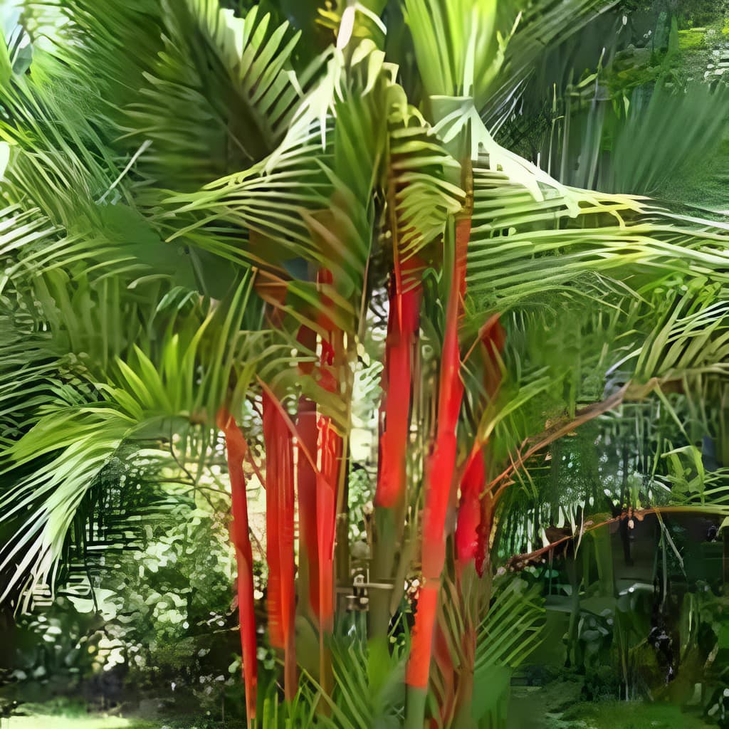 Envio Rápido Pronta Entrega plantio ecológico Palmeira Laca Vermelha Cyrtostachys Renda 200 Sementes