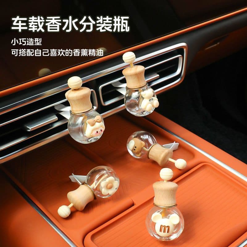 Perfume de carro garrafa vazia garrafa de aromaterapia recipiente de óleo essencial Mini ar condicionado saída de ar vol