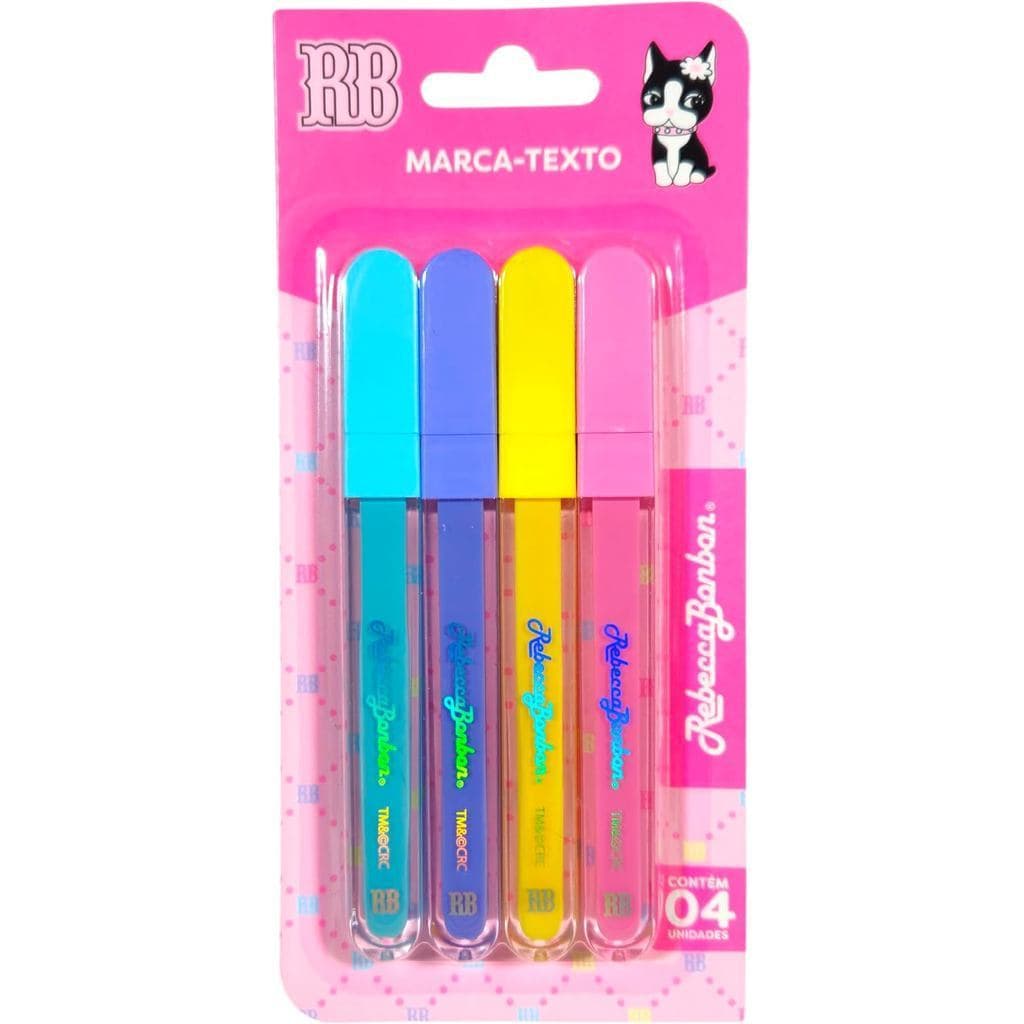 Rebecca Bonbon Marca Texto, Conjunto com 4 Cores
