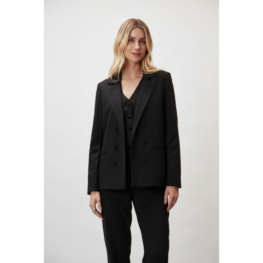 Blazer Feminino Flor de Lis Corte Alfaiataria Elegante