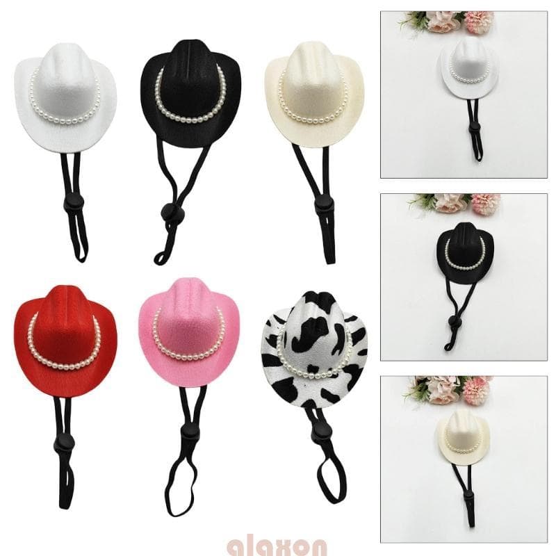 Pet Elegante Chapéu Cowboy Para Cães E Gatos Pequenos Adereços Fotos Animais Estimação