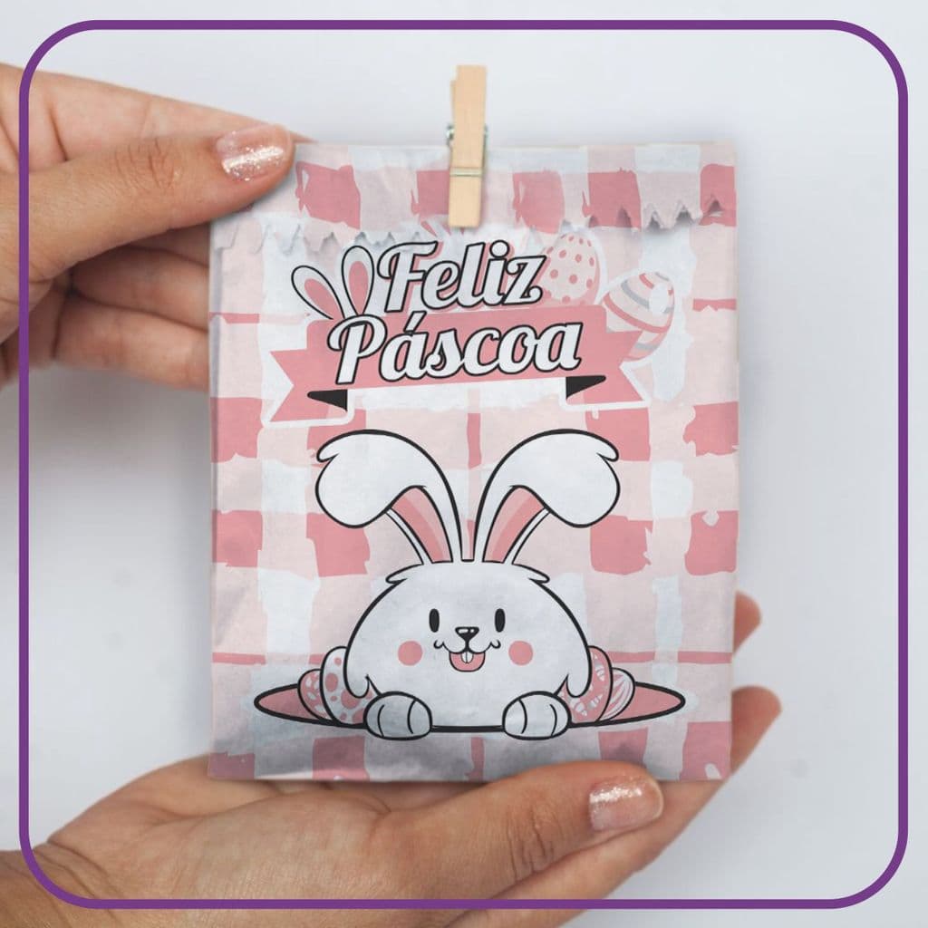 Saco Lembrancinha Doces Chocolates - Páscoa 01 (Escolha a Quantidade)