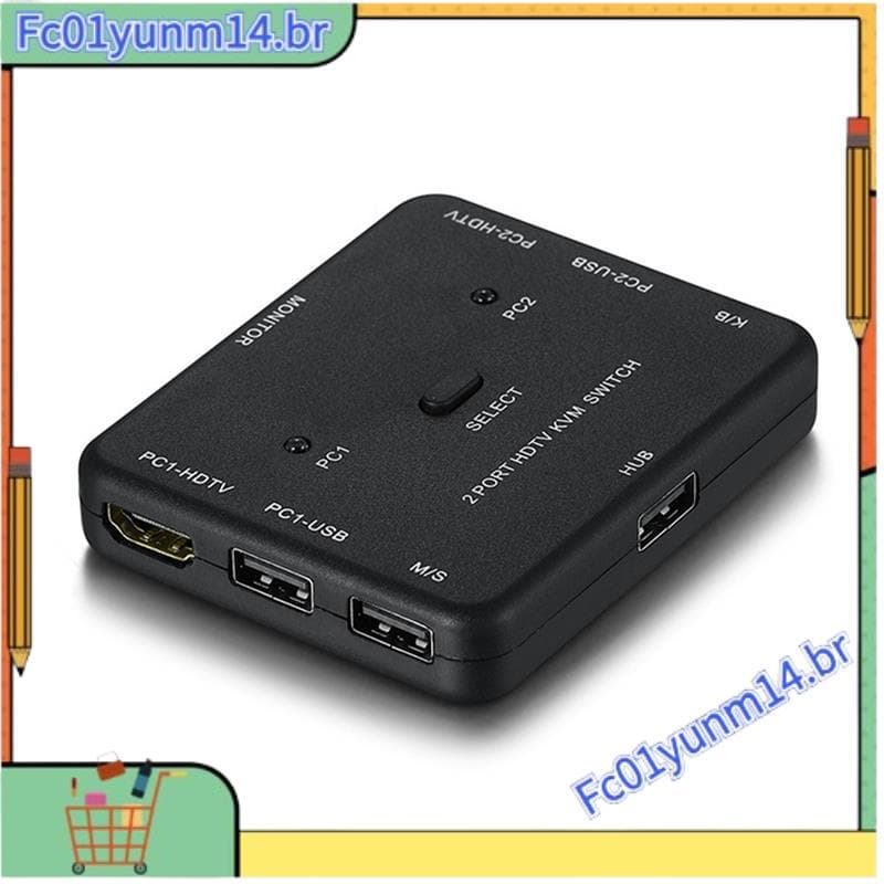 KVM Switch 4K-Divisor Compatível USB Hub Switcher Adaptador De Transferência Carregador De Telefone Múltiplo Expansor Do