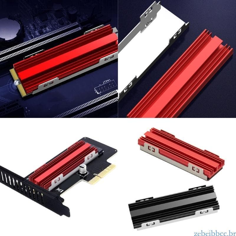 zebeibbcbr M 2 SSD Coolers Disco Rígido Alumínio Radiador Dissipação Calor NVME 2280 Unidade Estados Sólidos