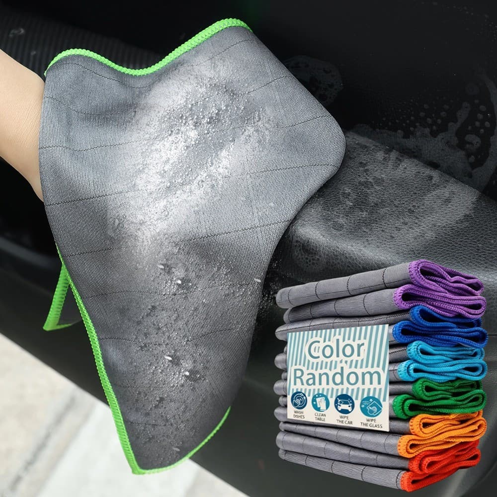 Pano De Limpeza De Carro Sem Rastros De Fibra Ultrafina , Múltiplas Cores , Super Absorvente , Toalha De Polimento De Pa