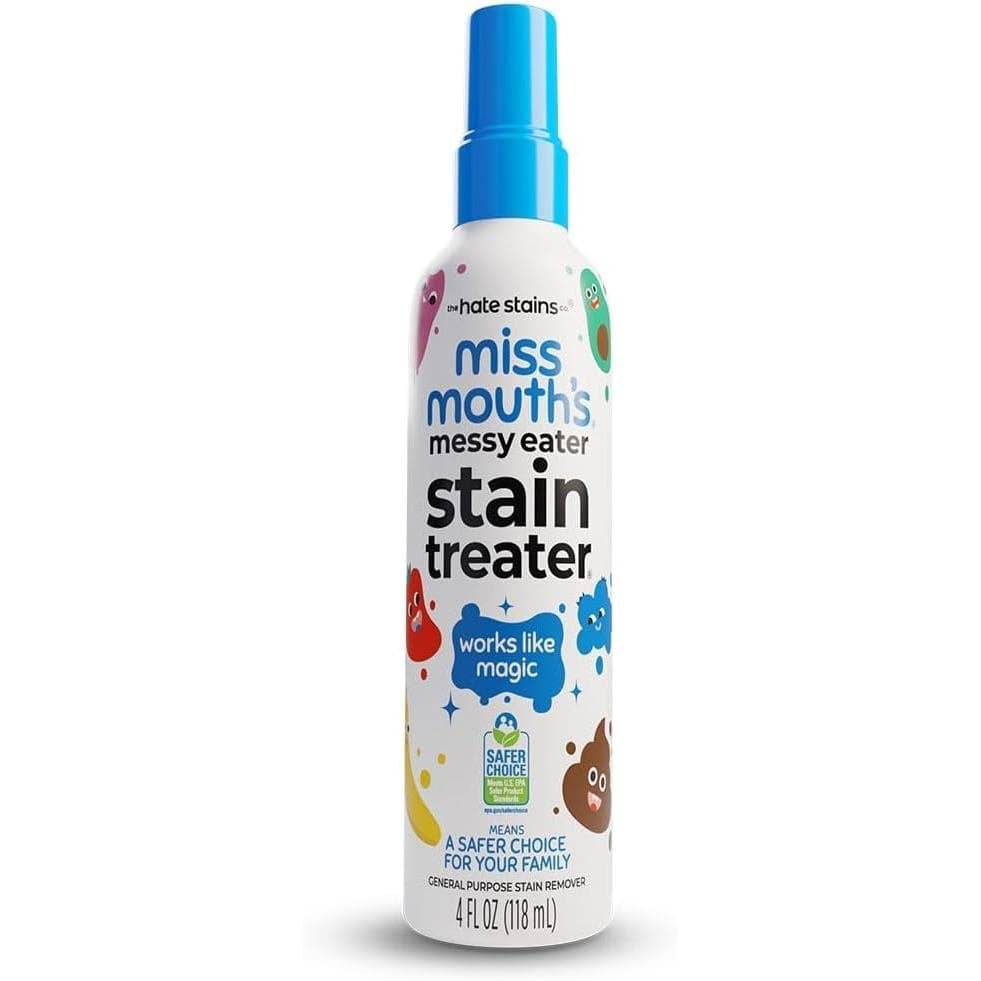 Miss Mouth's Messy Eater Stain Treater Spray - 4oz Stain Remover - Newborn & Baby Essentials - No Dry Cleaning Food, Gre
