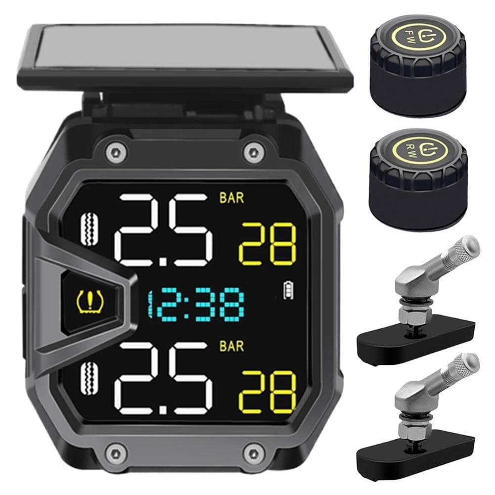 Sensor De Pressão De Ar Da Motocicleta Em Tempo Real TPMS Detector Dos Pneus Sem Fio Para Ciclismo Ao Livre Acessórios E