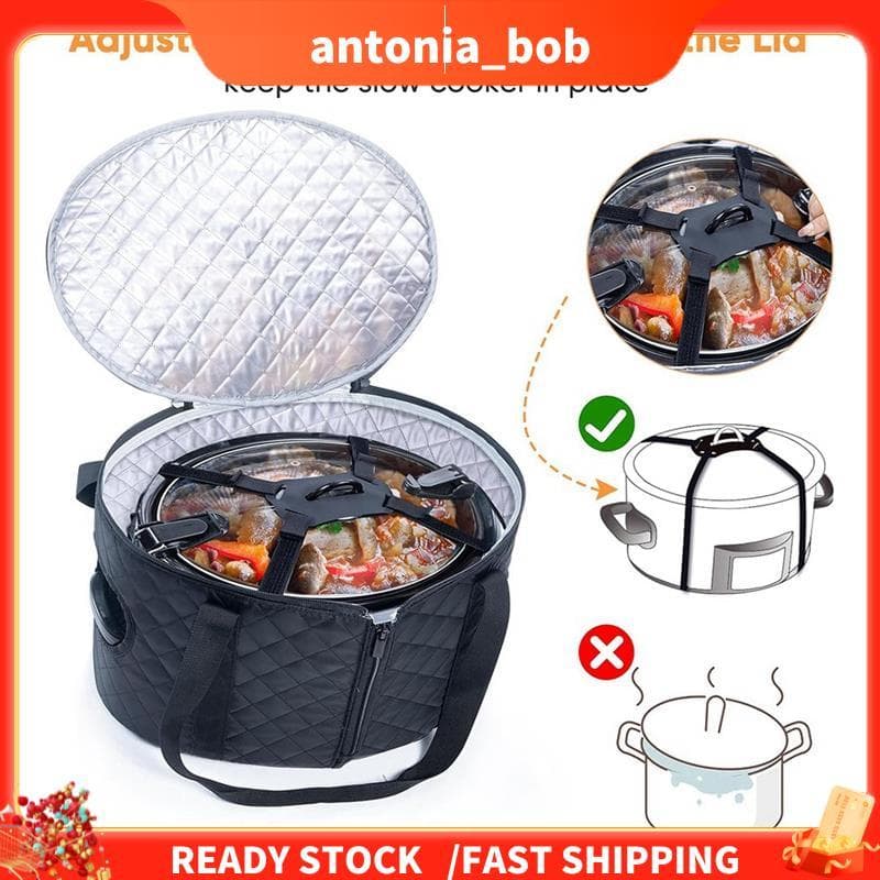 Estojo De Transporte Para Fogão Lento Transportador De 6 A 8 Quartos Comida Quente E Sacola De Praia Hamlton