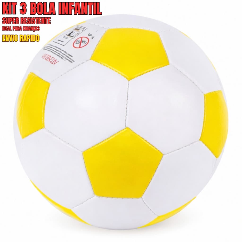 Kit 3 Bolas Infantil Brinquedo Resistente
