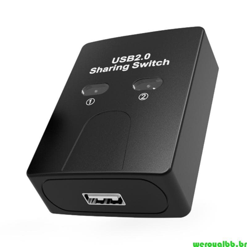 weroyalbb Dispositivo Compartilhamento Impressão Manual USB Dois Computadores Compartilham 1 Para Teclados F